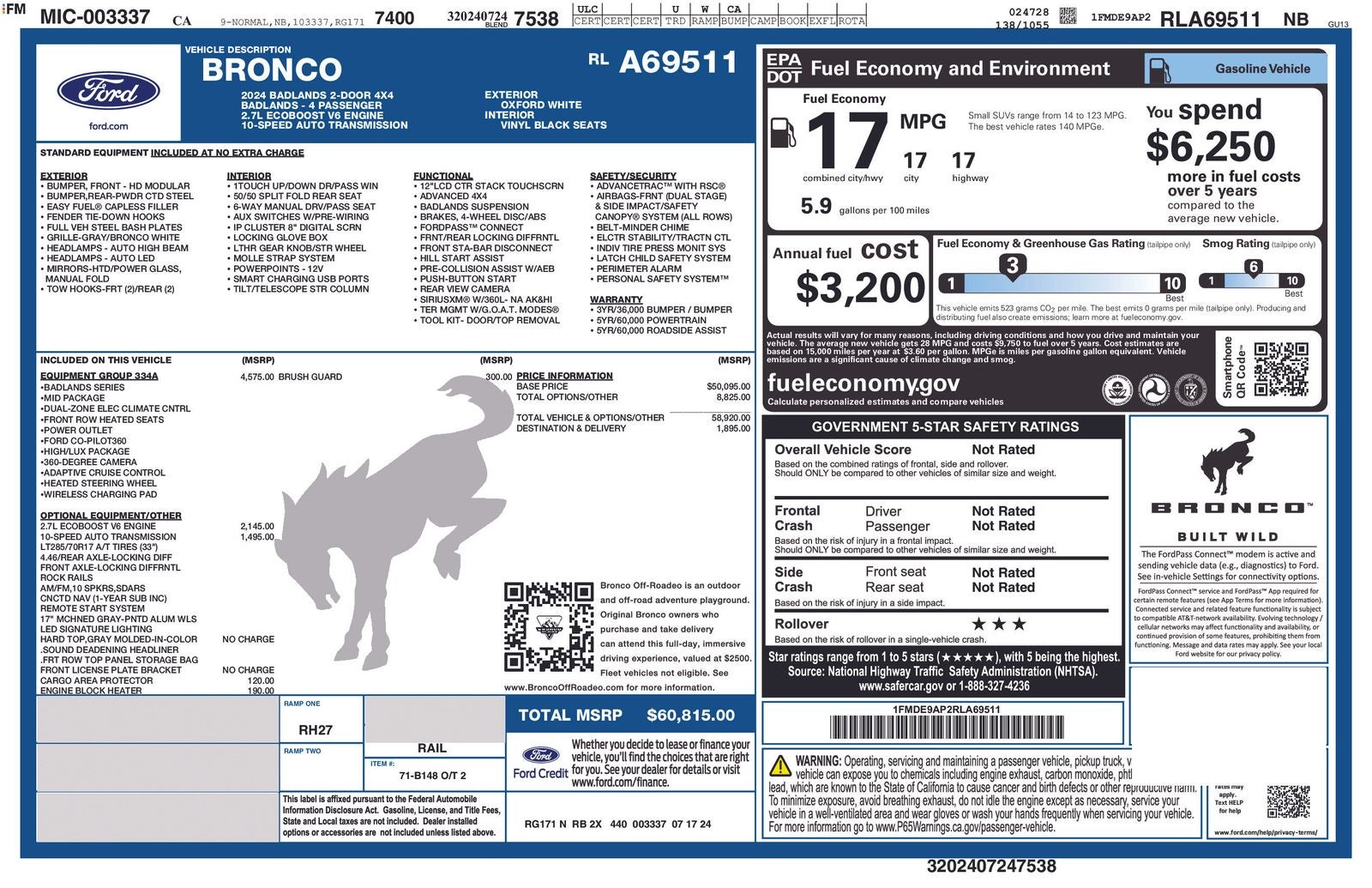 2024 Ford Bronco Badlands