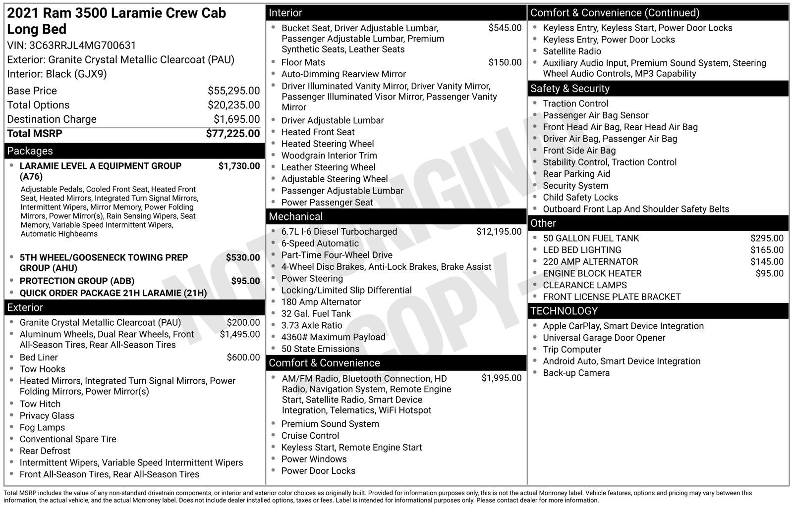 2021 RAM 3500 Laramie