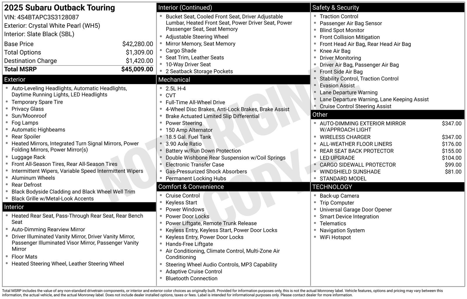 2025 Subaru Outback Touring