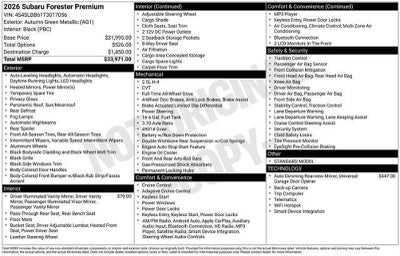 2026 Subaru Forester Premium