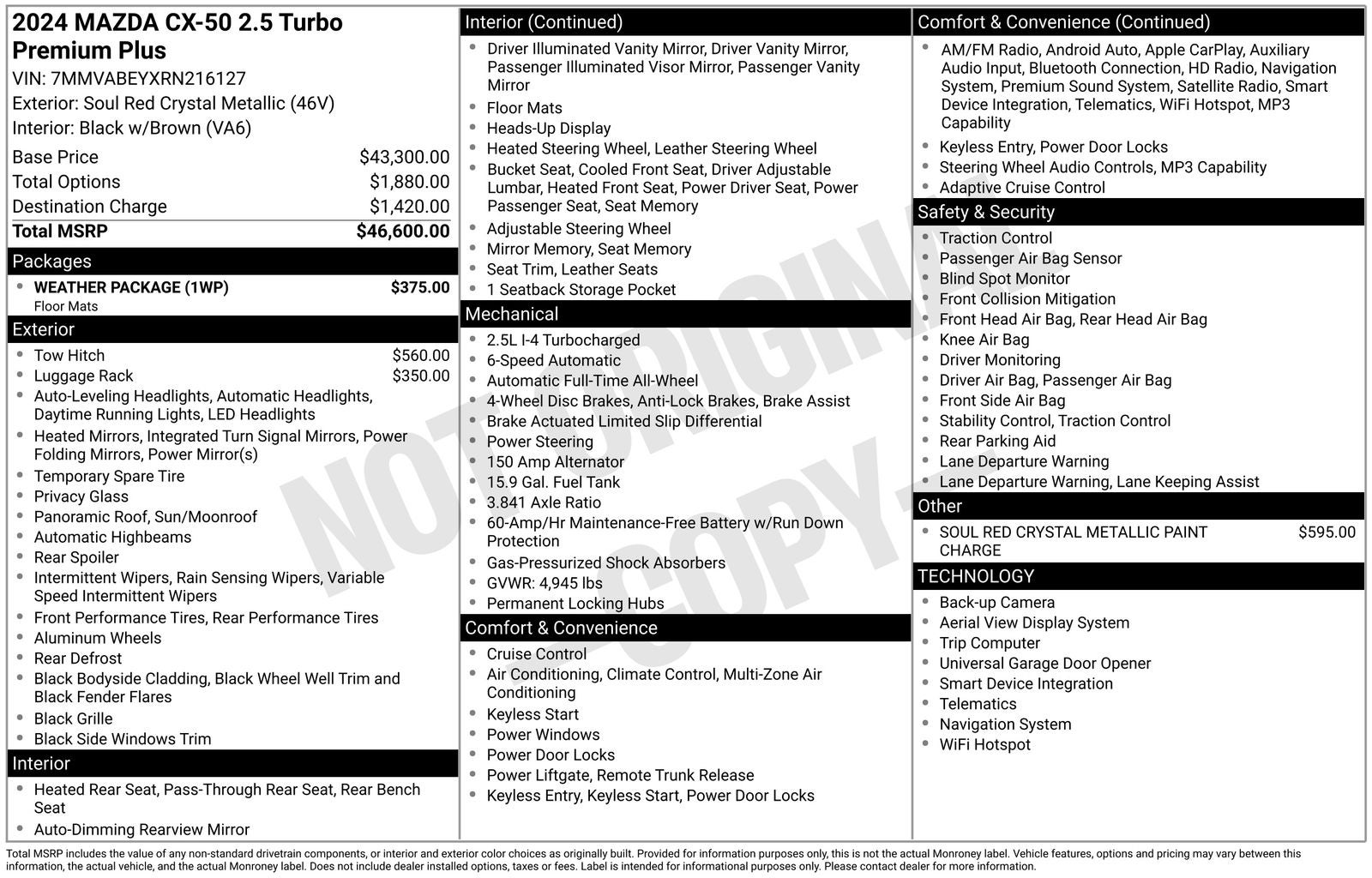 2024 Mazda Mazda CX-50 2.5 Turbo Premium Plus Package