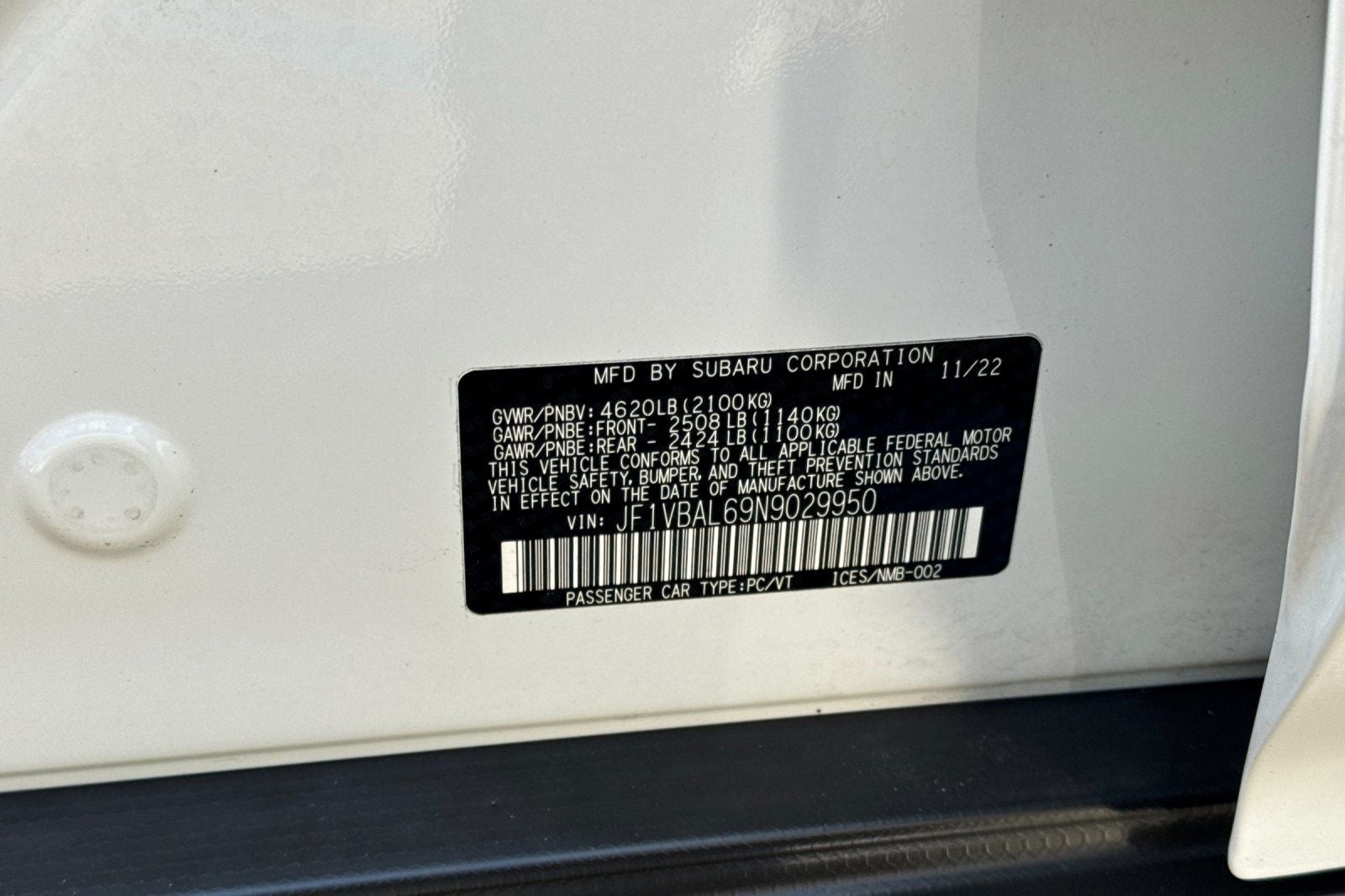 2022 Subaru WRX Limited