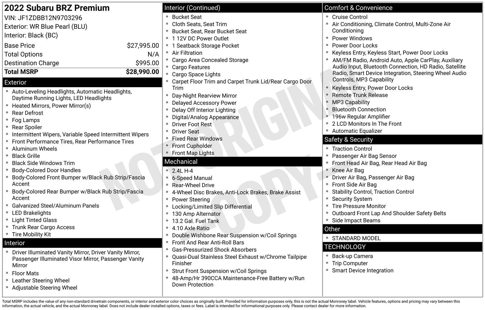 2022 Subaru BRZ Premium