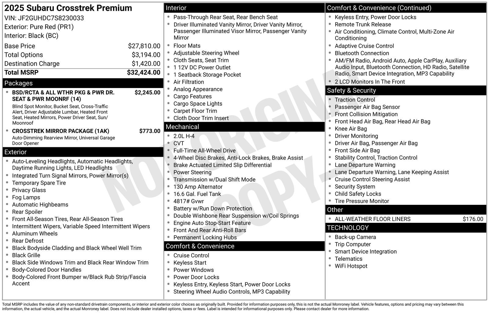 2025 Subaru Crosstrek Premium
