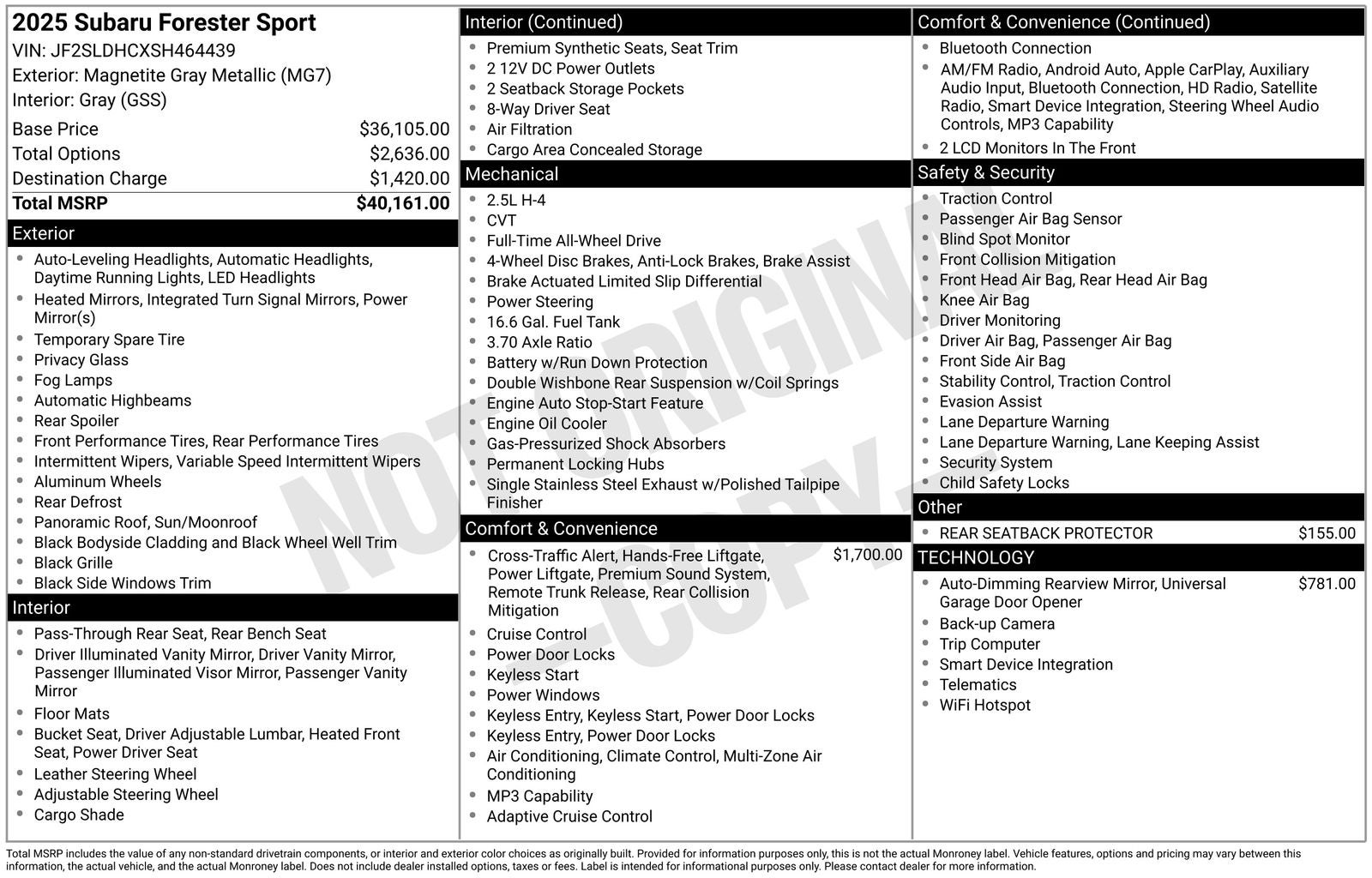 2025 Subaru Forester Sport