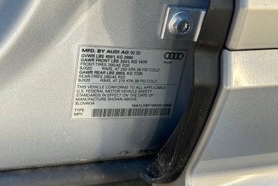 2022 Audi Q7 Premium Plus 55 TFSI quattro Tiptronic