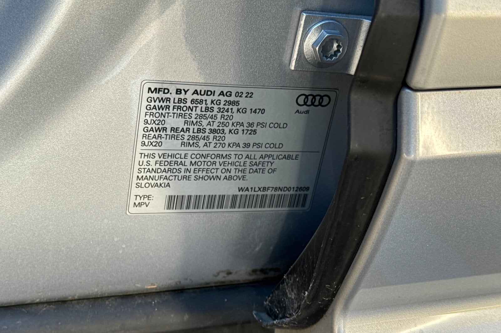 2022 Audi Q7 Premium Plus 55 TFSI quattro Tiptronic