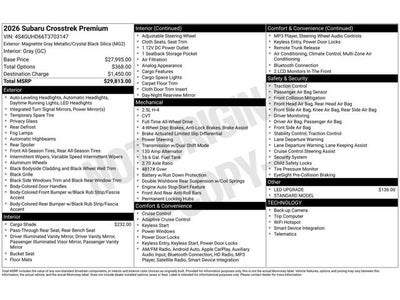 2026 Subaru Crosstrek Premium