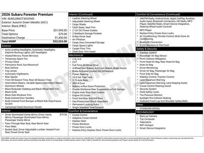 2026 Subaru Forester Premium