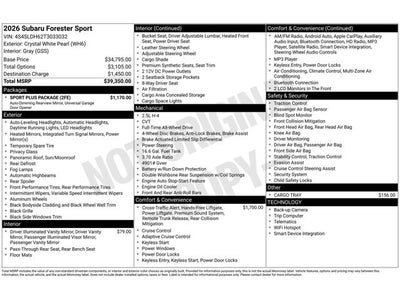 2026 Subaru Forester Sport