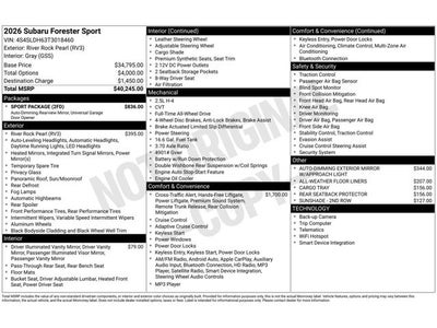 2026 Subaru Forester Sport