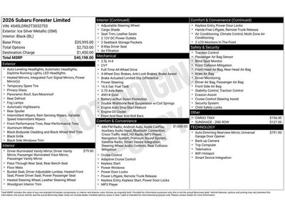 2026 Subaru Forester Limited