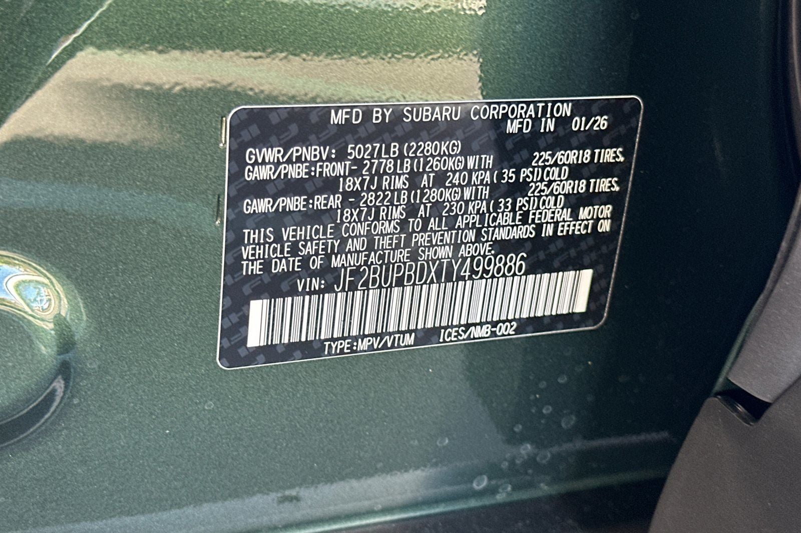 2026 Subaru Forester Touring