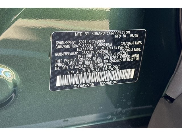 2026 Subaru Forester Touring