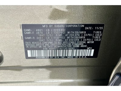 2026 Subaru Forester Touring