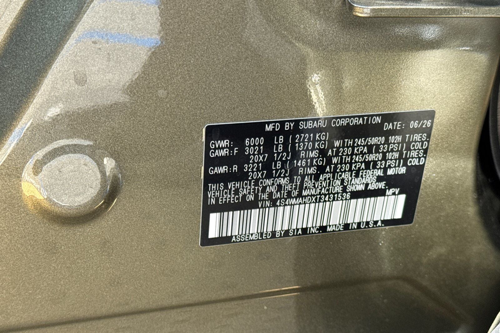 2026 Subaru Ascent Limited Bronze Edition 7-Passenger
