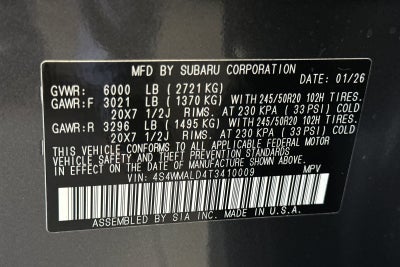 2026 Subaru Ascent Onyx Edition Touring 7-Passenger