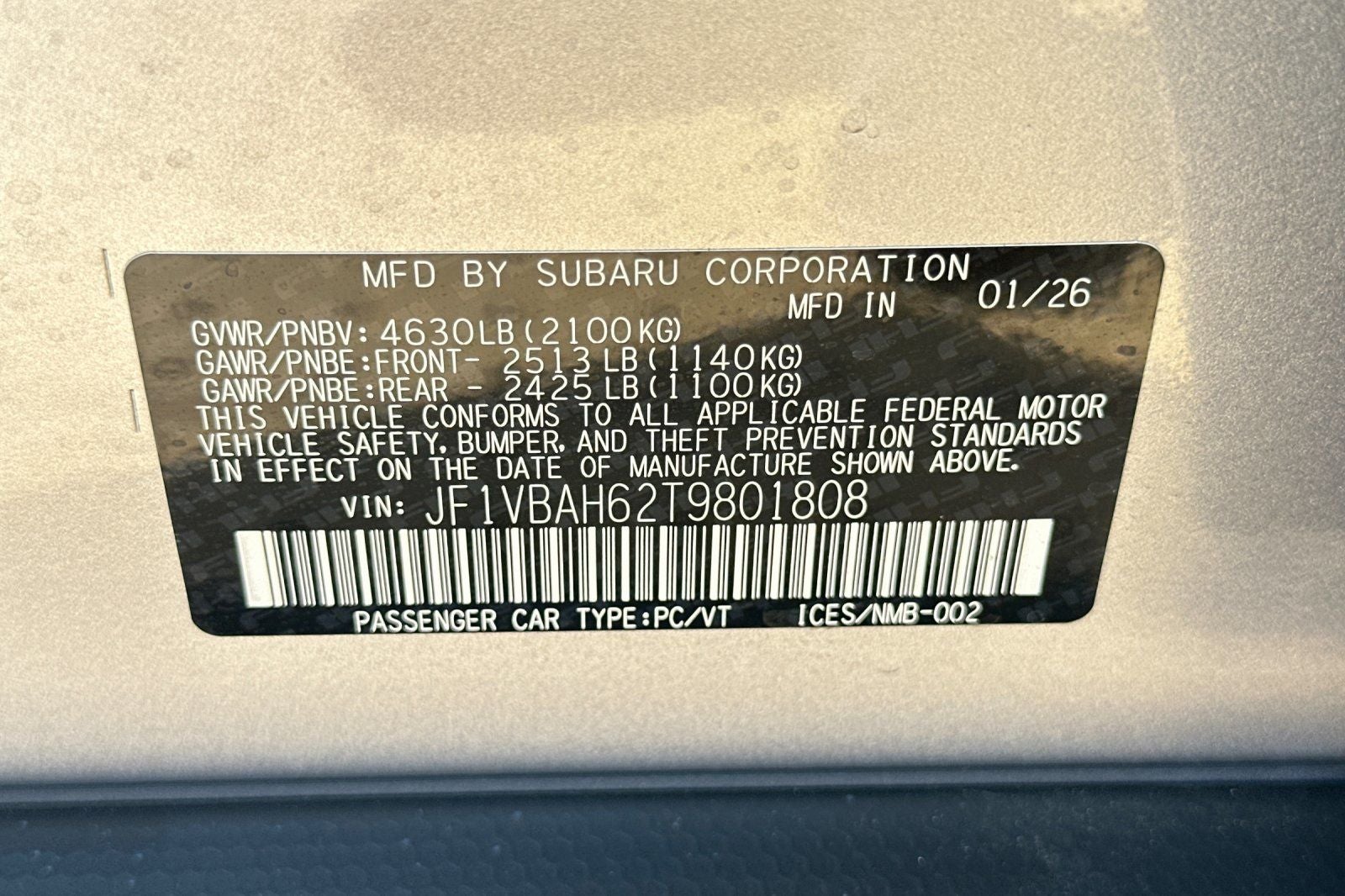 2026 Subaru WRX Premium