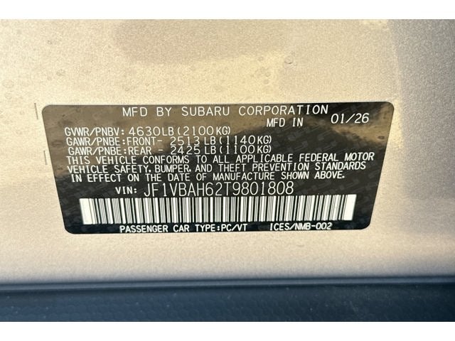 2026 Subaru WRX Premium