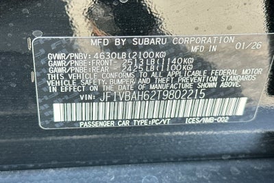 2026 Subaru WRX Premium