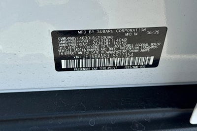 2026 Subaru WRX Limited