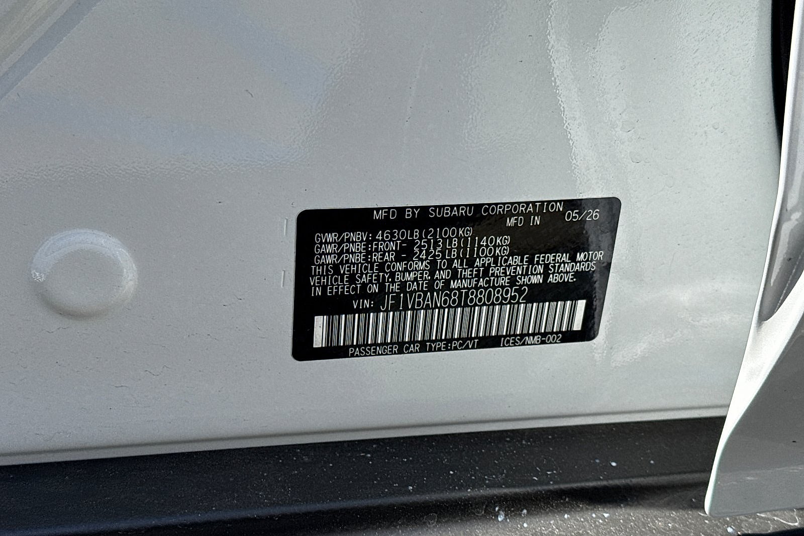 2026 Subaru WRX Limited