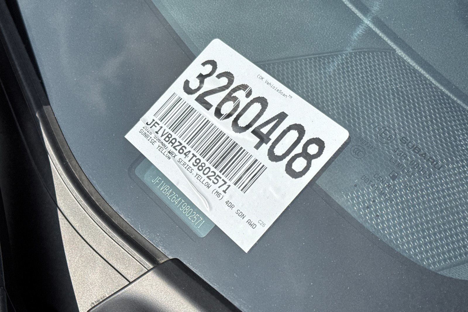 2026 Subaru WRX Series.Yellow