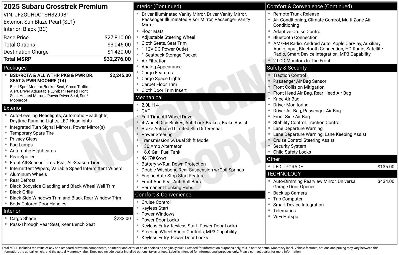 2025 Subaru Crosstrek Premium