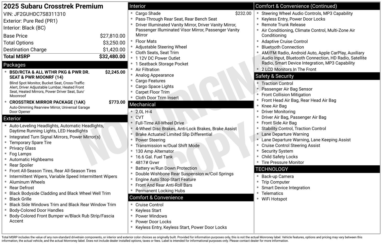 2025 Subaru Crosstrek Premium
