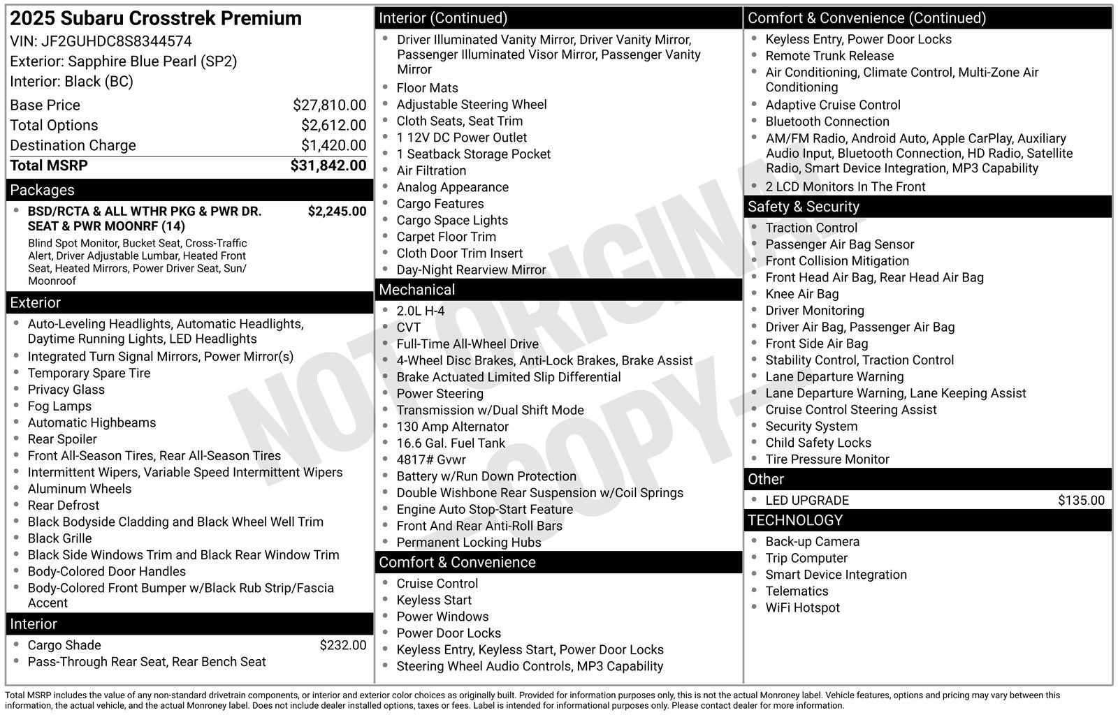 2025 Subaru Crosstrek Premium