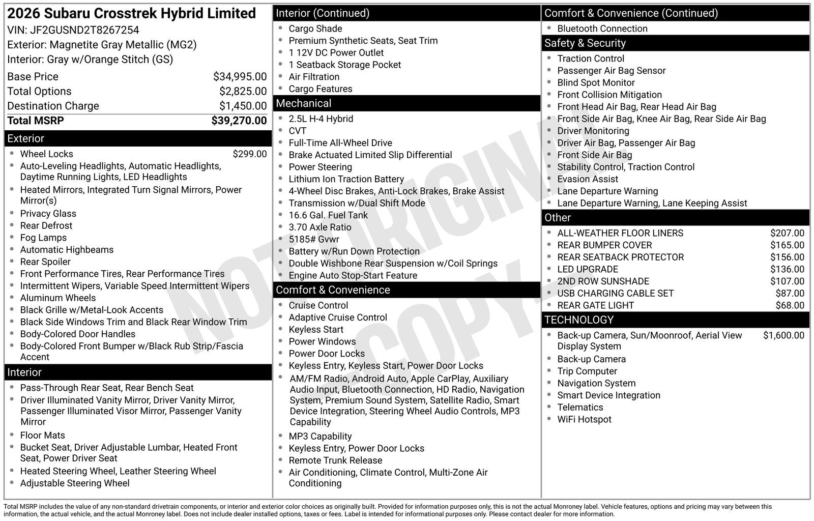 2026 Subaru Crosstrek Hybrid Limited Hybrid