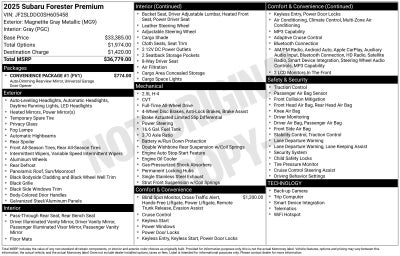 2025 Subaru Forester Premium
