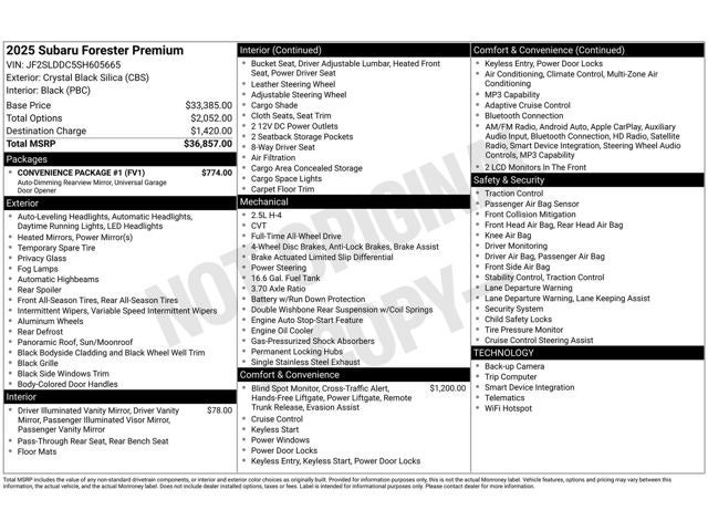 2025 Subaru Forester Premium