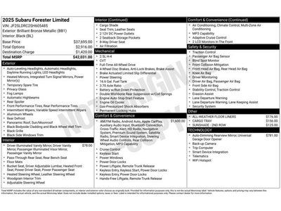 2025 Subaru Forester Limited