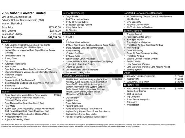 2025 Subaru Forester Limited
