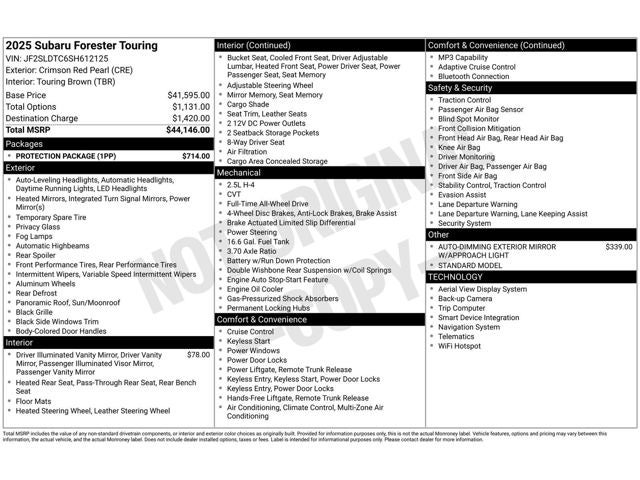 2025 Subaru Forester Touring