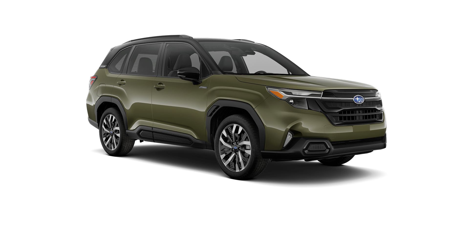 2026 Subaru Forester Touring Hybrid Shown in Autumn Green Metallic / Crystal Black Silica Two-Tone