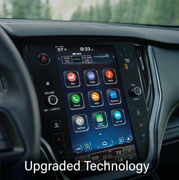 An 8-inch available touchscreen with the words &ldquo;Ugraded Technology&ldquo;. | Puente Hills Subaru in City of Industry CA