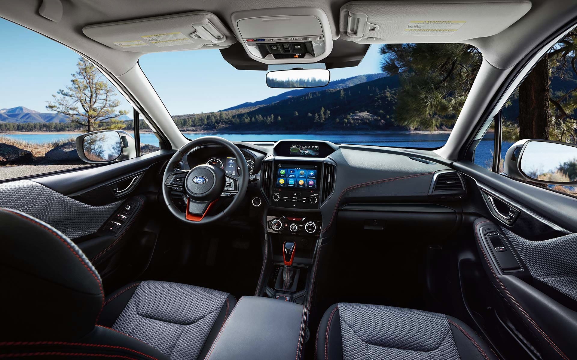 The interior and front dash of the 2022 Forester. | Puente Hills Subaru in City of Industry CA