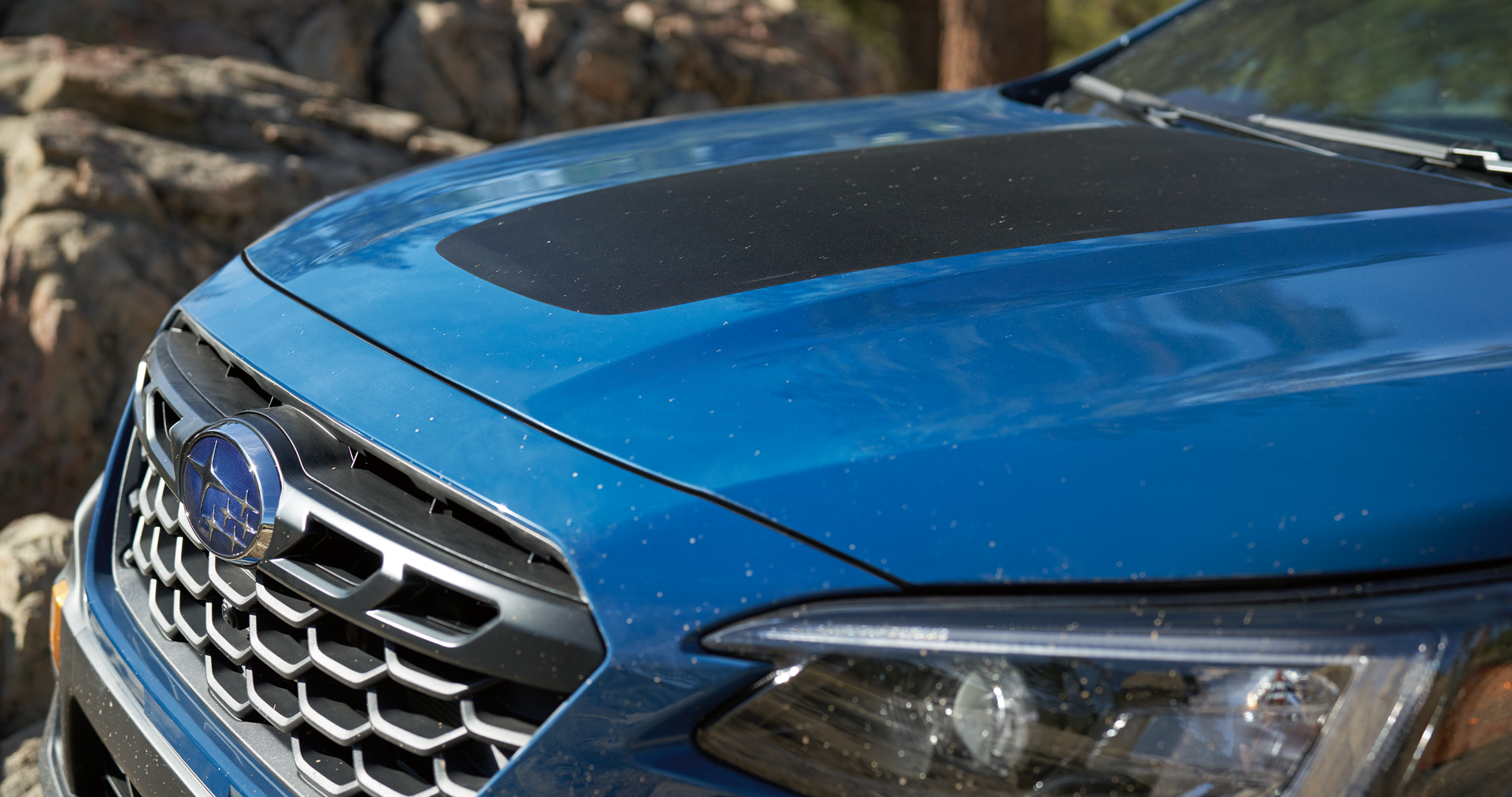 A close-up of the anti-glare hood design of the 2023 Outback Wilderness. | Puente Hills Subaru in City of Industry CA