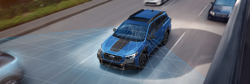 A photo illustration of the EyeSight Driver Assist Technology on the 2023 Outback Wilderness. | Puente Hills Subaru in City of Industry CA