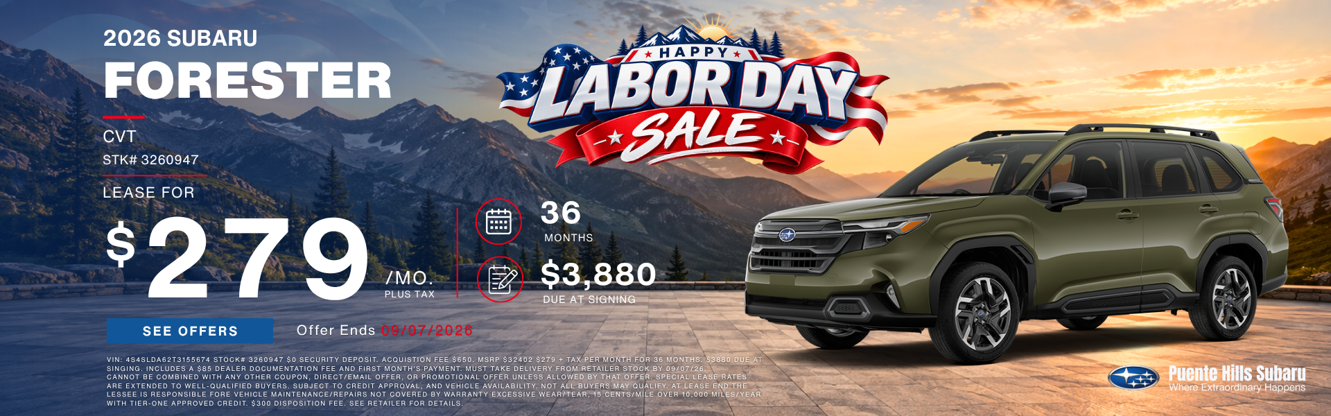 Labor Day Sale 2026 Forester CVT