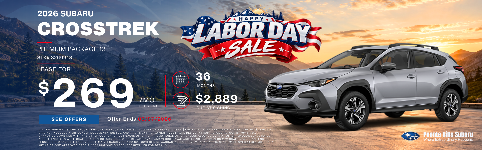 Labor Day Sale 2026 Crosstrek Premium