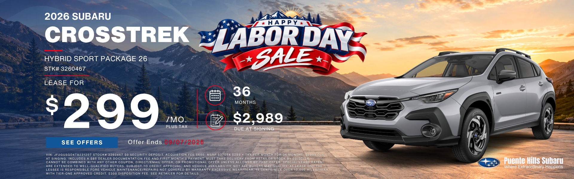 Labor Day Sale 2026 Crosstrek Hybrid Sport
