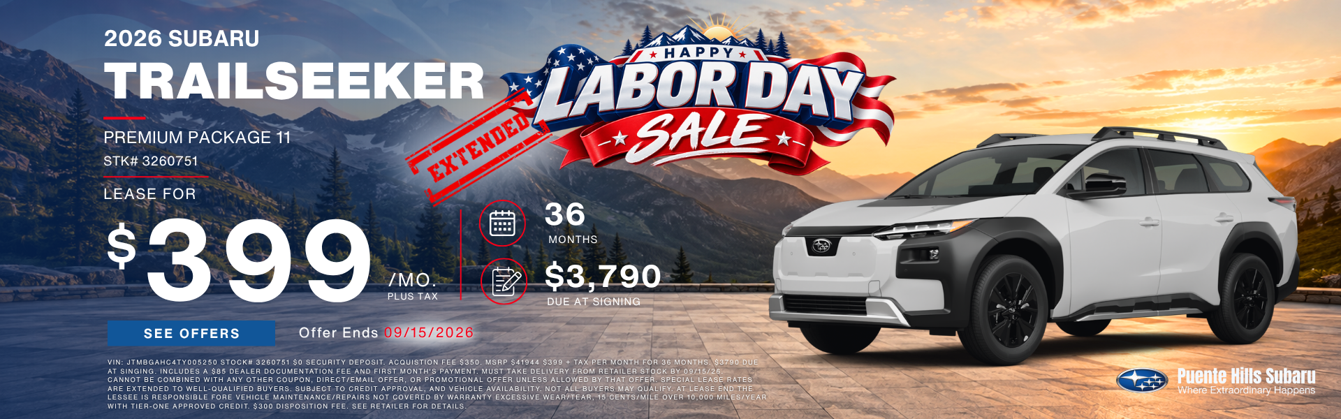 2026 Trailseeker Premium Labor Day Sale Extended