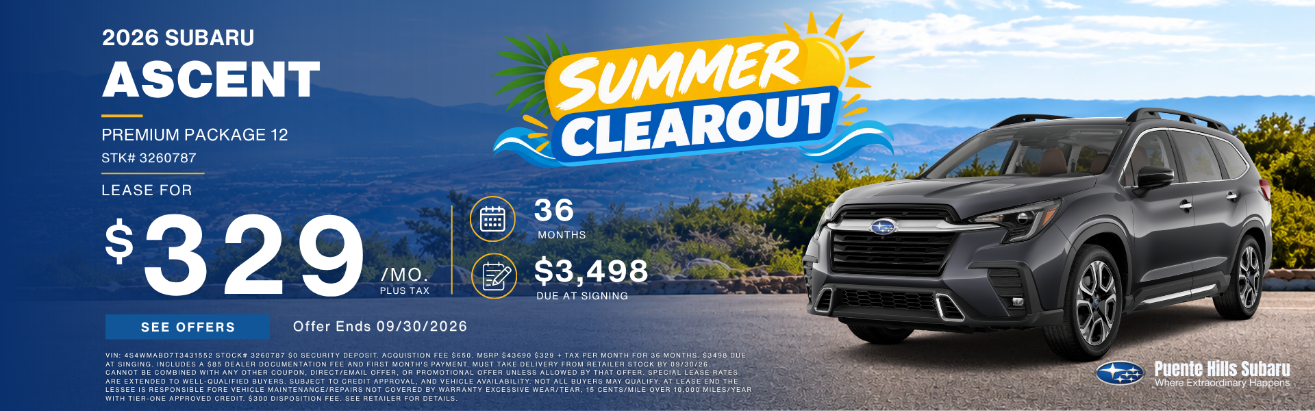 2026 Ascent Premium Labor Day Sale Extended