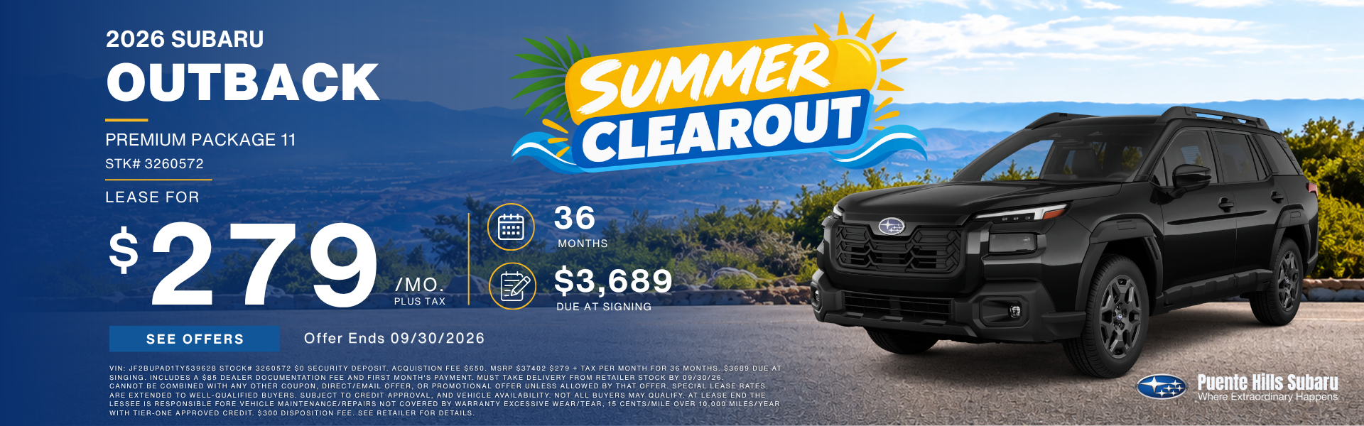 2026 Outback Premium Labor Day Sale Extended