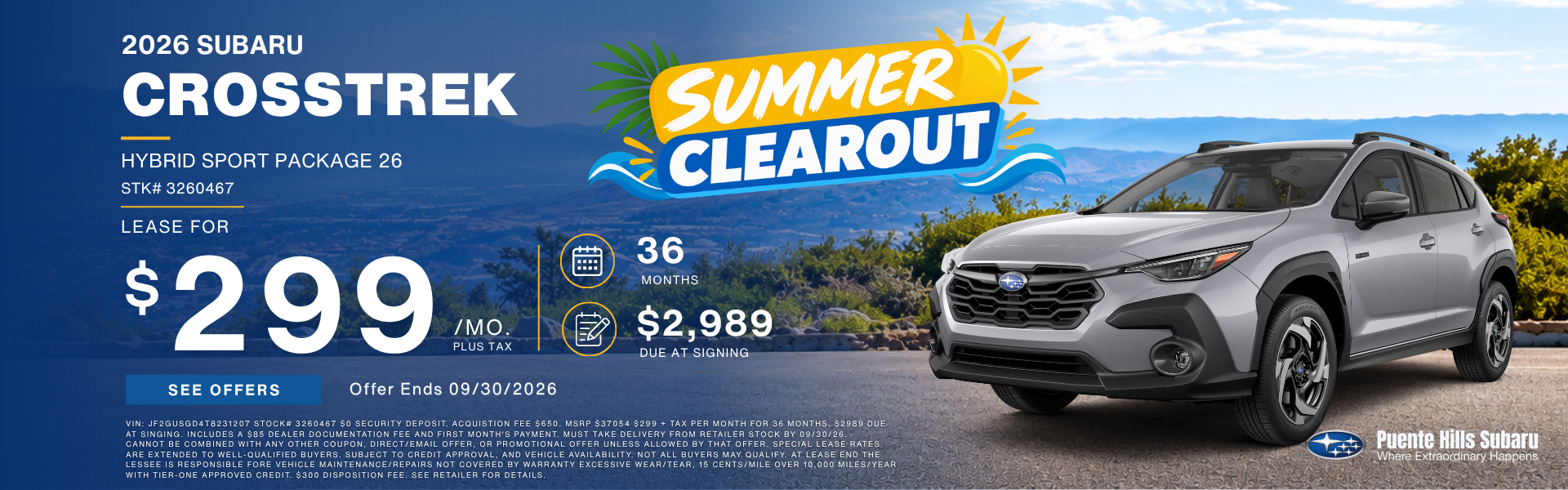 2026 Crosstrek Hybrid Labor Day Sale Extended