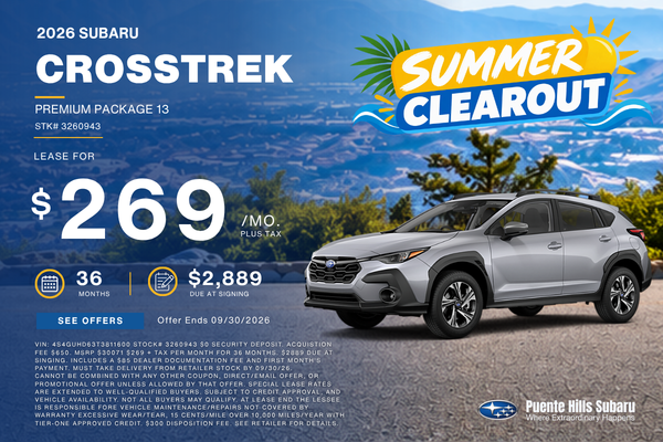 2026 Crosstrek Premium Labor Day Sale Extended